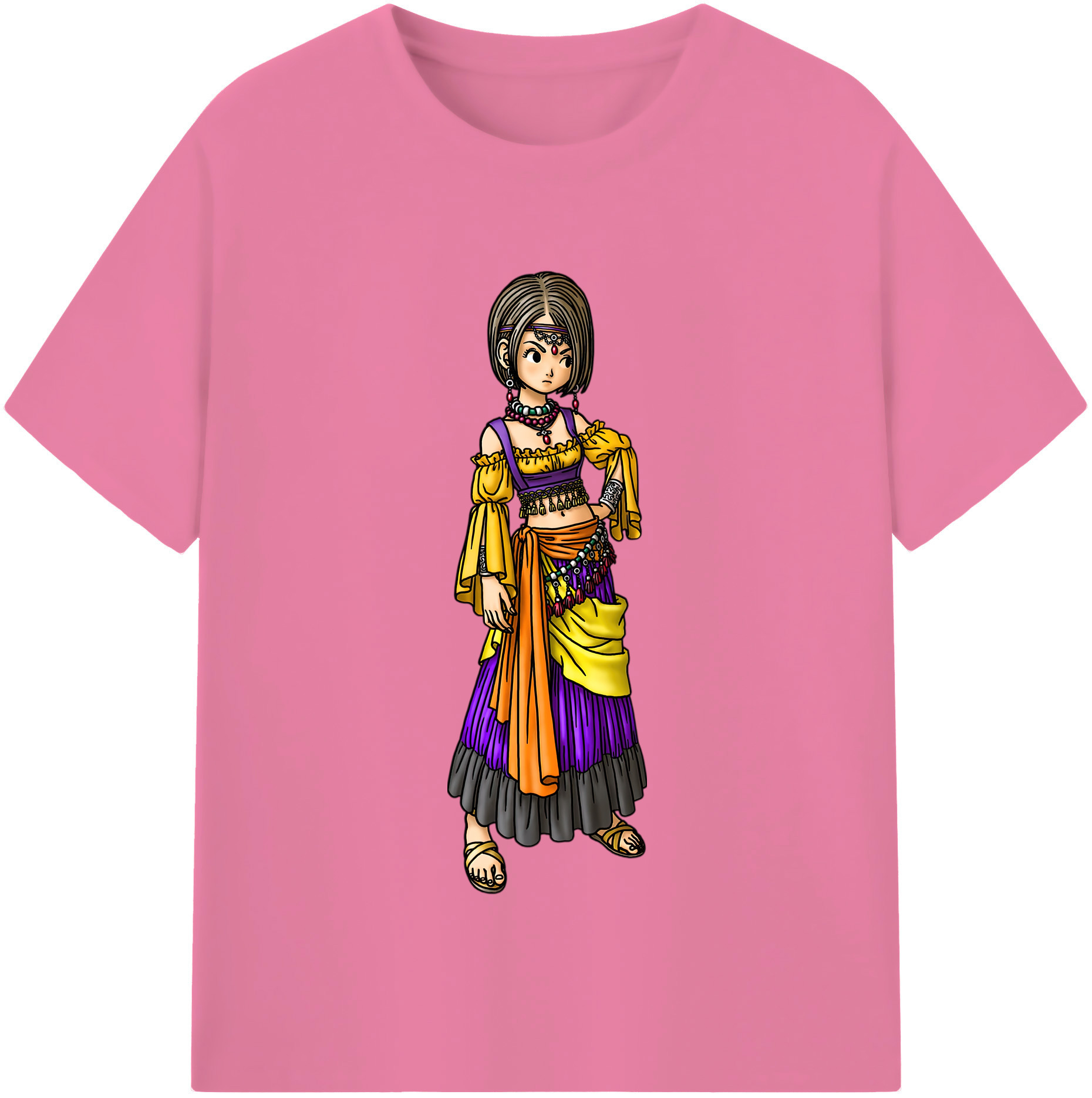 （画像用） ドラゴンクエスト Doragon Kuesuto Dragon Quest 綿100％半袖Tシャツ（フロントプリント）